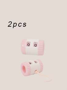 Portable Knitting Row Counter, Rotary Stitch Row Counter For Crochet Knitting Sewing Projects, Handy Knitting Stitch Number Counting Tool With Lanyard - pink - View 10