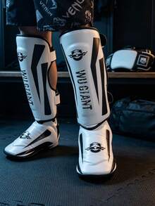 1 Pair Muay Thai Leg Guards Shin Instep Protectors, Thick Martial Arts Kickboxing MMA Shin Guards Ankle Guards - Multicolor - View 5