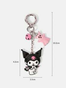 HELLO KITTY AND FRIENDS | SHEIN سلسلة مفاتيح كرتونية جديدة إبداعية لطيفة وكاجوال، تصميم مشترك IP، شخصية لطيفة، بسيطة وسخية، يمكن استخدامها أيضًا كإكسسوارات، مناسبة ل- Vario - فضي - مشاهدة 6