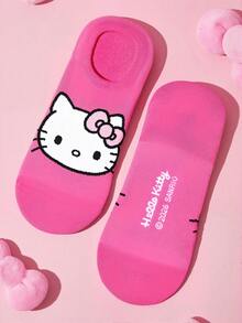 HELLO KITTY AND FRIENDS | SHEIN 6雙女款透氣柔軟船襪隱形襪，襪頭與後跟加強耐磨，四季皆可穿著 - 彩色 - 查看 14