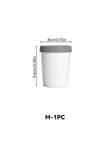 1/3PCS Containers With Lids, Multi‑Purpose Sealed Canister Jars, Airtight Storage Pots For Spice, Nuts, Candy, Cosmetics, Housewarming Gift, Holiday Party, Home Kitchen Bathroom Desk Organization - White - View 9