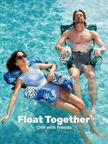 1PC Adult Inflatable Pool Chair, A Portable Floating Lounger Perfect For Pool Parties, Lakeside, Beach, And Sunbathing - multicolor - View 15