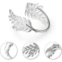 8Pcs/12Pcs/24Pcs Silver Wheat Napkin Rings, Metal Leaf‑Shaped Napkin Holders, Elegant Table Decor Accessories, Reusable Napkin Buckles For Harvest Festival, Fall Thanksgiving, Dinner Party, Banquet & Holiday Table Setting Decoration - Multicolor - View 9