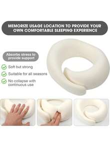Grey Memory Foam Travel Neck Pillow – Compact, Comfortable, And Ergonomically Designed For Use On Planes, During Car Rides, Or At Home; Suitable For A Wide Range Of Users. - Multicolor - View 6
