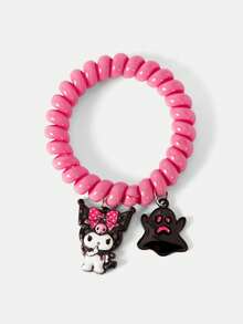 HELLO KITTY AND FRIENDS | SHEIN New Creative Cartoon Pattern Printed Hair Band, IP Joint Design, Lovely Personality, Simple And Generous, Can Also Be Used As Accessories, Suitable Fo - Black - View 3