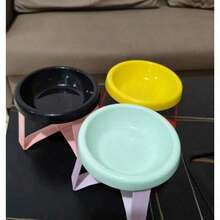 1pc Ufo-Shaped Cat Bowl - 2-In-1 Food And Water Tray, Ufo Stand Protects Neck, Anti-Spill, Anti-Slip, Suitable For Kittens, Puppies, And Small Pet Feeding And Drinking - Multicolor - View 9