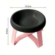 1pc Ufo-Shaped Cat Bowl - 2-In-1 Food And Water Tray, Ufo Stand Protects Neck, Anti-Spill, Anti-Slip, Suitable For Kittens, Puppies, And Small Pet Feeding And Drinking - Multicolor - View 8