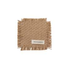 Boho Woven Coaster Set, Natural Cotton Jute Fabric Drink Coasters, Absorbent Heat-Resistant Handmade Mats, Farmhouse Table Protection For Coffee Cups, Mugs, Home Decor, Housewarming Gift - Multicolor - View 11