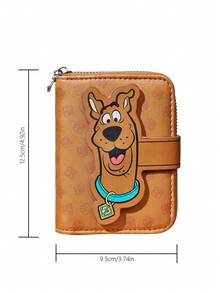 SCOOBY-DOO X Joivida 棕色時尚便攜式零錢包錢包 - 棕色 - 查看 3