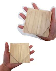 5 Packs DIY Wooden Coasters Set - Heart/Round/Square/Hexagon Shapes - 4 Inch Craft Coasters - Perfect For Painting, Staining, Engraving & Home Decor! Ideal For Creative Gifts & Custom Tabletop Decoration! - Multicolor - View 13