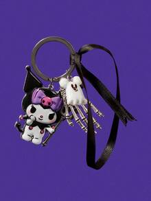 HELLO KITTY AND FRIENDS | SHEIN Gantungan Kunci Kartun Kreatif Baru yang Lucu dan Kasual, Desain Kolaborasi IP, Kepribadian yang Menarik, Sederhana dan Elegan, Dapat Juga Digunakan Sebagai Aksesori, Cocok untuk Semua - Hitam - View 4