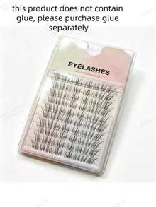 80 Soft Light Curved False Eyelashes, Transparent And Naturally Fluffy Eyelash Extensions, Eyelash Bundles, Personal Eyelashes, Eyelashes, False Eyelashes (This Product Does Not Contain Glue, Please Purchase Glue Separately) - C - View 12