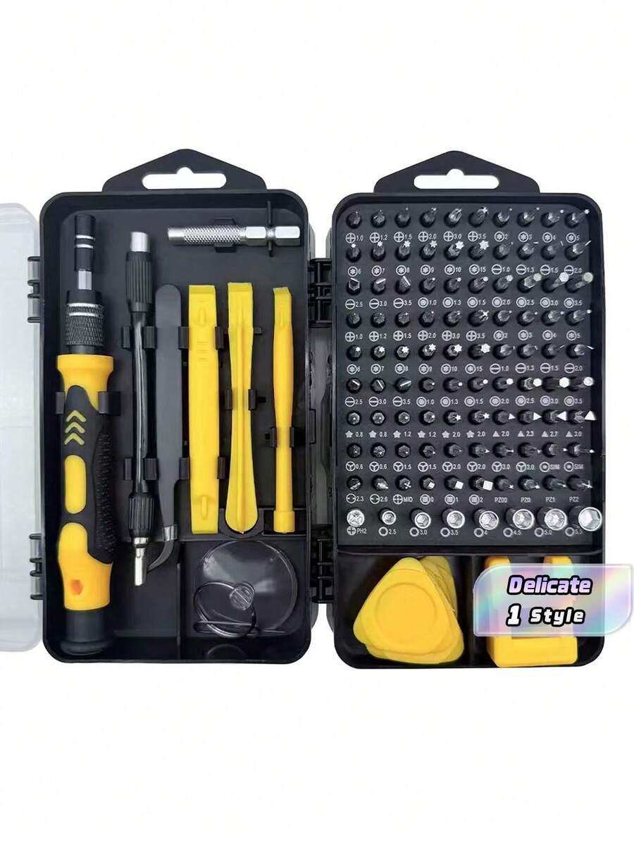 46-Piece Multi-Function Ratchet Wrench Set, Men'S Tool Kit, Hex Key With Socket, Toolbox, Automotive Mechanical Tools, 1/4 Inch Drive, Metric, With Extension Bar, Ultra-Compact Multi-Function Solution For Bicycle And Motorcycle Maintenance - Multiple Styles - View 1