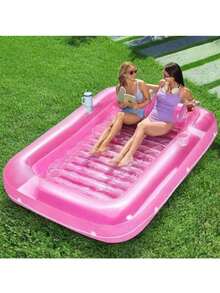 Inflatable Tanning Pool Lounge Chair, Adult Sunbathing Bathtub Pool Float, Inflatable Lounge Chair For Pool Sunbathing, Adult Tanning Bed Float - C - View 12