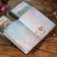 European Retro Style Illustrated Journal Notebook, Blooming Natural Color Pages, Literary Minimalist Design, Perfect For Journaling, Sketching, Creative Writing, Student School Stationery - European retro - View 6