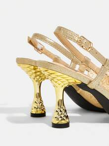 CUCCOO TILAWA Kvinnor Pumps - Guld - Visa 5