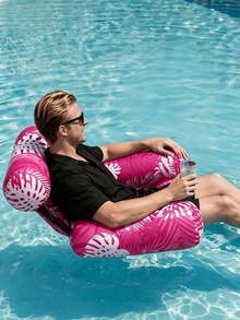 1PC Adult Inflatable Pool Chair, A Portable Floating Lounger Perfect For Pool Parties, Lakeside, Beach, And Sunbathing - multicolor - View 20