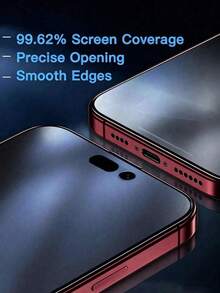 Teckwe 2pcs Matte Privacy Screen Protector, Full Coverage Anti-Peeping Anti-Glare Ceramic Film, Anti-Fingerprint, Phone Case Friendly, Compatible With IPhone 18 Pro Max/18 Pro/Duo/17 Pro Max/17 Air/16 Pro Max/16 Pro/16 Plus/16/15 Pro Max/14 Pro Max/13 Mini/12/11/XS Max/XR/8+/7 Plus, Non-Glass Material, TPU Soft Film - Black - View 2