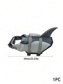 PETSIN 1PC Cute Shark Dog Life Jacket With Adjustable Straps & Quick Release Buckles, Pet Life Vest With Grab Handle & D-Ring, Dog Swimming Safety Vest For Boating Beach Pool, Dog Flotation Life Preserver For Small Medium Large Dogs - Multicolor - View 14