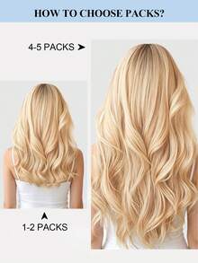 Natural Human Hair Weft-Double Weft Suitable For Sewing In Extensions,Caramel Brown To 613 Blonde Color,12-14" Volume & Length Boosting Hair Extensions Human Straight Hair With Soft & Smooth Texture Hair Wefts For Women & Men,For Graduation Season - S27-613 - View 10