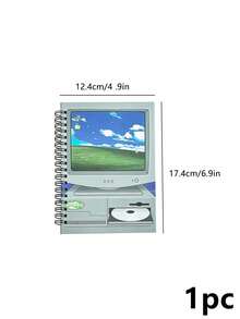 Joivida 1Pc/2Pcs Retro Computer Style Spiral Journal & Paint Interface Sticky Note Pads Smooth Writing Paper With Retro System Print Note Taking & Page Marking Desktop Decor Stationery For Daily Study & Office Work - multicolor - View 13