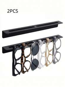 1/2 PCS Heavy Duty Wall Mounted Eyeglass Holder Space Saving Display Rack For Entryway Closet Organizer Storage Solution Sturdy Durable Rust Resistant Scratch Proof Easy Mount Home Decor Organization Must Have - View 8