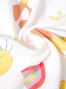 LOONEY TUNES X SHEIN 1 Cartoon Cute Printed Mother Nursing Gown, Go Out Baby Carriage Cover, Soft And Comfortable For Daily Use In All Seasons - Multicolor - View 9