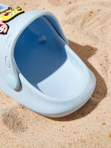 SpongeBob SquarePants | SHEIN 可愛卡通兒童拖鞋，適合幼兒與兒童，EVA材質，適用於居家浴室、游泳池、海灘等 - 淺藍色 - 查看 9