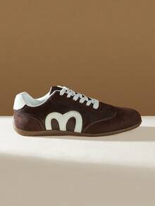 CUCCOO EASI Women's Flat Shoes Lace Up Comfortable And Versatile Outer Wear Casual Shoes - coffee - View 1