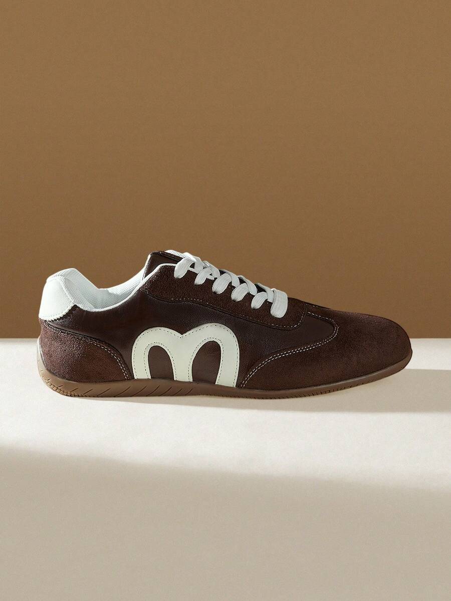 CUCCOO EASI Women's Flat Shoes Lace Up Comfortable And Versatile Outer Wear Casual Shoes - coffee - View 1