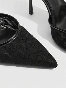 CUCCOO SZL Women's Fashionable Elegant Pointed Toe Buckle High Heels Spring Shoes Fall Shoes - Graphite Black - View 5