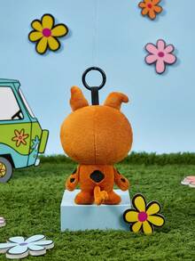 SCOOBY-DOO X POKOJA LAND 1Pc Cartoon Dog Plush Keychain, Soft Short Plush Fabric Cute Animal Bag Pendant With Carabiner Clip, 13cm Mini Stuffed Doll Key Accessory For Backpack Handbag Keys Decor - Brown - View 5