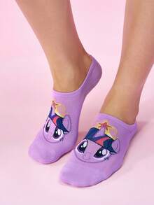 My Little Pony X SHEIN 6雙女款柔軟薄款透氣隱形襪 吸濕排汗低筒隱形襪 - 雜色 - 查看 6