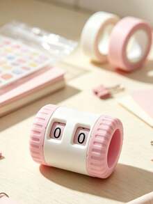 Portable Knitting Row Counter, Rotary Stitch Row Counter For Crochet Knitting Sewing Projects, Handy Knitting Stitch Number Counting Tool With Lanyard - pink - View 6