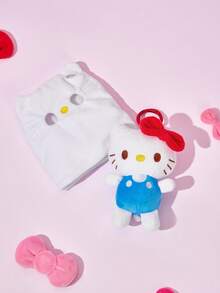 HELLO KITTY AND FRIENDS | POKOJA LAND 聯名款3D絨毛吊飾鑰匙圈，可愛立體造型，經典設計，可掛在包包、鑰匙圈、書包等，適合青少年與成人等所有年齡層 - 白色 - 查看 6
