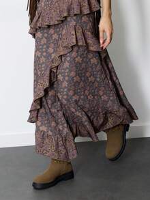 Nöista Thick-Soled Medium Boots, Belt Buckle Fashionable Retro Autumn And Winter Versatile Knight Boots - Brown - View 9