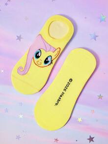 My Little Pony X SHEIN 6雙女款柔軟薄款透氣隱形襪 吸濕排汗低筒隱形襪 - 雜色 - 查看 15