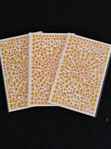324/648/972pcs Gold 3D Glitter Rhinestone Stickers, Assorted Sizes ...