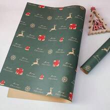 1SET/7PCS 74*50CM Christmas Gift Wrapping Paper, Xmas Gift Wrap Paper For Holiday Gift Box Packaging, Christmas Party Decorations - multicolor - View 9