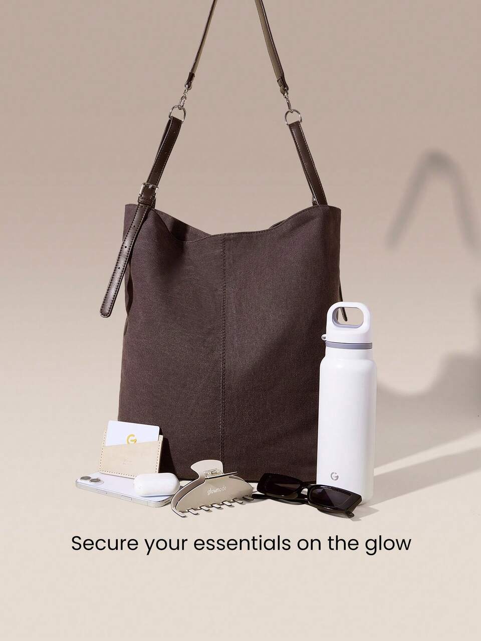 20L Retro Glow Maxi Tote Bag With Detachable Adjustable Strap & Interior Zip Pocket Crossbody Shoulder Handbag Daily Casual Travel Fall Winter Wear