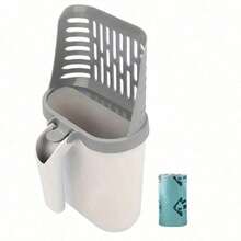 1pc Cat Litter Scoop With Integrated Trash Bag Dispenser, Made Of Durable Pp Material, Deep Scoop Design For High Cleaning Efficiency, Suitable For All Cat Breeds - Pet Litter Box Maintenance Tool. - Multicolor - View 15