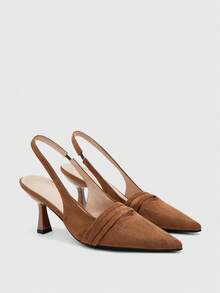 Brown suede