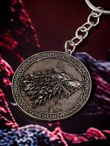 Game of Thrones X SHEIN Fashion Cool Zinc Alloy Keychain Bag Pendant Pendant Commemorative Collection Gift Retro - Multicolor - View 2