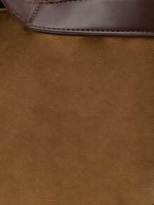 Nöista Suede Tote Bag With Sculptural Folds, Wide Leather Handles And A Soft, Relaxed Silhouette. - Brown - View 9