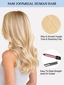 Natural Human Hair Weft-Double Weft Suitable For Sewing In Extensions,Caramel Brown To 613 Blonde Color,12-14" Volume & Length Boosting Hair Extensions Human Straight Hair With Soft & Smooth Texture Hair Wefts For Women & Men,For Graduation Season - S27-613 - View 12