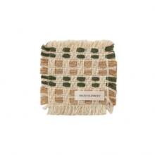 Boho Woven Coaster Set, Natural Cotton Jute Fabric Drink Coasters, Absorbent Heat-Resistant Handmade Mats, Farmhouse Table Protection For Coffee Cups, Mugs, Home Decor, Housewarming Gift - Multicolor - View 7