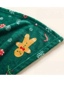 Joivida Christmas Green Throw Blanket, Ultra Soft Plush Flannel Holiday Blanket With Cute Snowman Snowflake Print, Festive Winter Decor Gift - Green - View 4