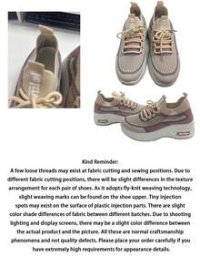 2025 Spring Women'S Thick Sole Casual Sneakers, Breathable Comfortable Platform Shoes For Mothers - Beige - View 12