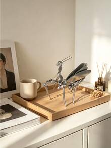 Hand‑Assembled Finished Metal Mantis Insect Model, Movable Joints Exquisite Collectible Craft Ornament - multicolor - View 2