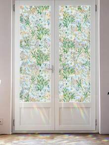 1 Pc Glass Window Privacy Film, Rainbow Static‑Cling Film, 3D Colorful Daisy No‑Adhesive Glass Film, For Home Heat Control, Non‑Sticky And Reusable - Multicolor - View 6